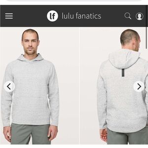 Men’s Lululemon At Ease Hoodie Sz Medium Heathered Melody Light Grey